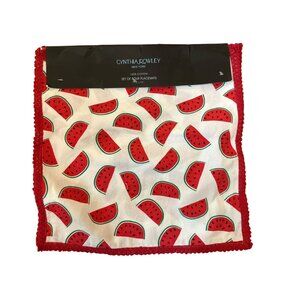Cynthia Rowley Watermelon Slices Red Placemats Set of 4 15" x 15"